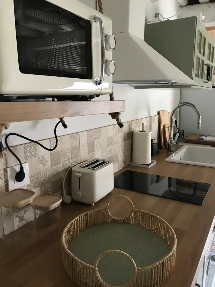 Imagen de Detalle del mesado de la cocina. 