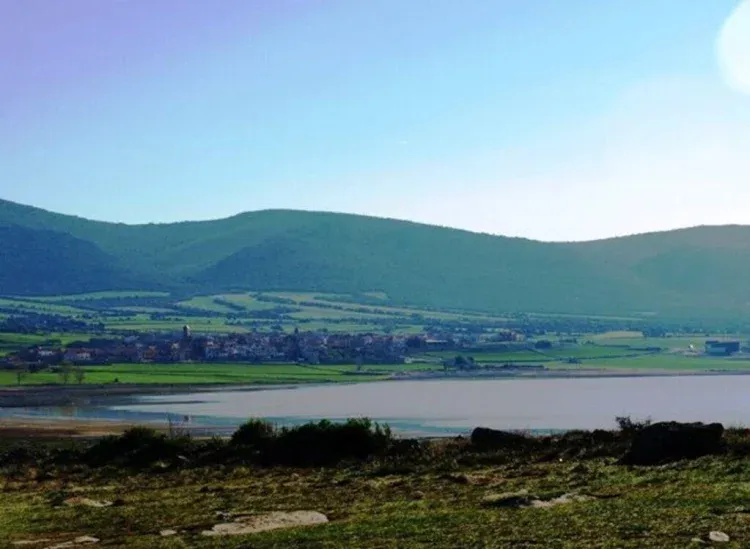Imagen de Vista de la Laguna con el pueblo de Gallocanta