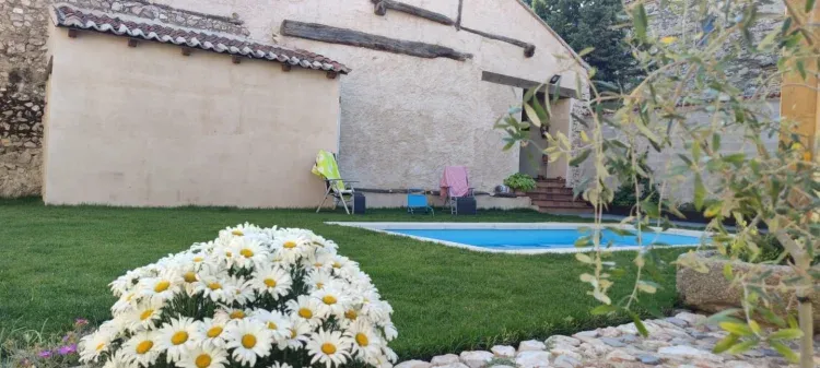 Imagen de piscina y jardín